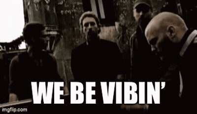 Group Of Men Standing Together Saying We Be Vibin GIF