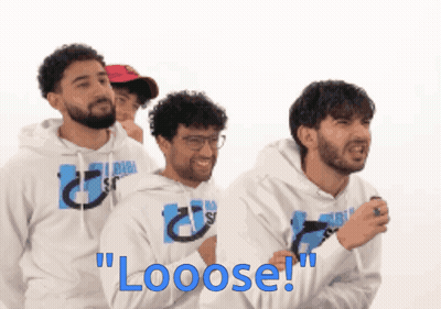 Group Of Men Standing With Looose In Blue GIF