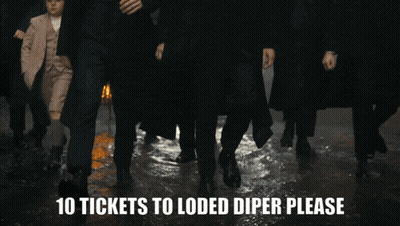 Group Of Men Walking 10 Tickets To Loded Diper Please GIF