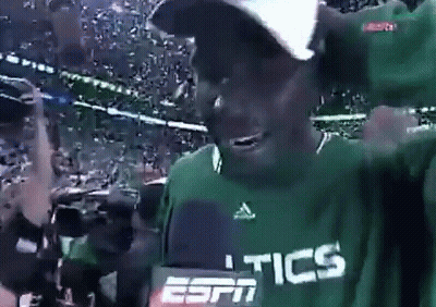 Group Of Men Watching Basketball In Stadium GIF