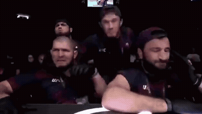 Group Of Men Watching Boxing Match Screaming GIF