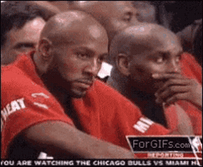 Group Of Men Watching Chicago Bulls Vs Miami Heat GIF