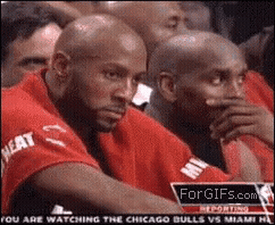 Group Of Men Watching Chicago Bulls Vs. Miami Heat GIF