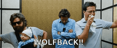 Group of Men with Baby Stroller Wolfback