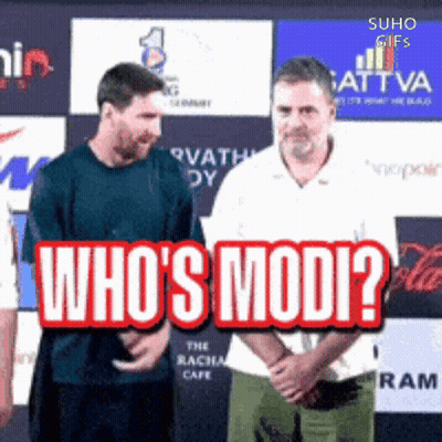 Group Of Men With Who's Modi GIF