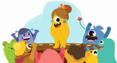 Group Of Monsters Around Yellow Monster GIF