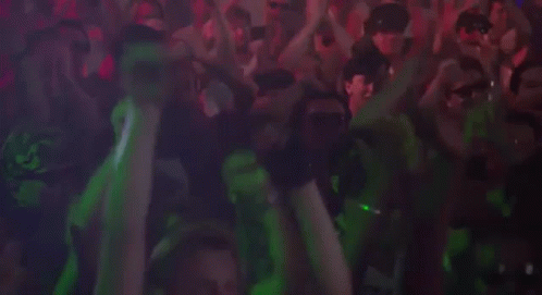 Group Of People At Exit Sign GIF
