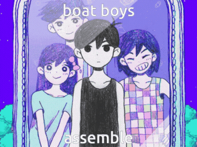 Group Of People Boat Boys Assemble GIF