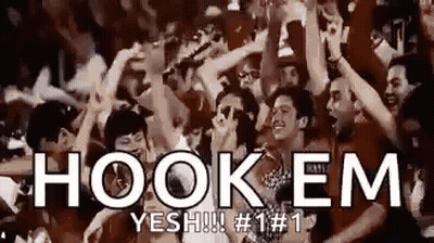 Group Of People Dancing Hook Em Yes #1 GIF