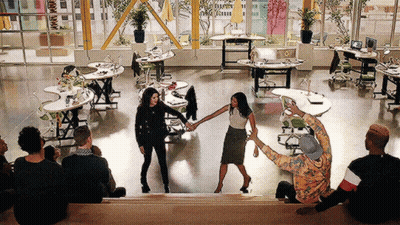 Group Of People Dancing In A Room GIF