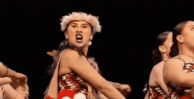 Group Of People Dancing In A Row On Stage GIF