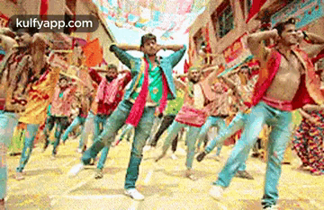 Group Of People Dancing In Crowd On Street GIF