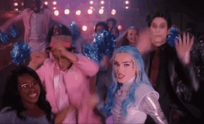 Group Of People Dancing In Dark Room GIF