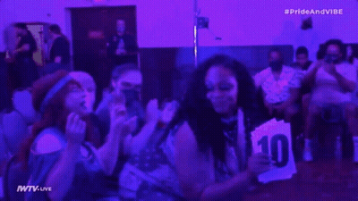 Group Of People Dancing In Dark Room GIF