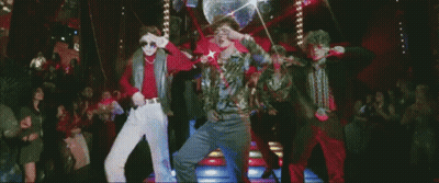 Group Of People Dancing In Disco Room GIF