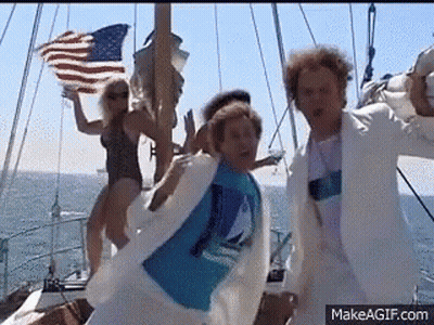 Group Of People Dancing On Boat In Ocean GIF
