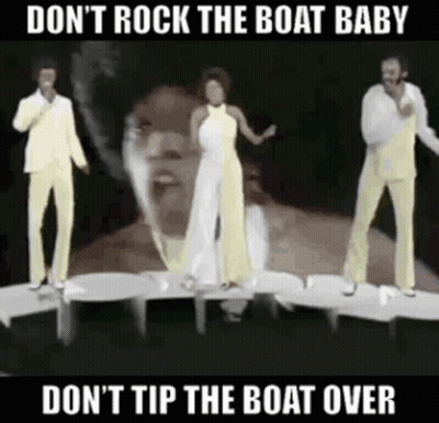 Group Of People Dancing On Stage Don't Rock The Boat Baby Don't Tip The Boat Over GIF