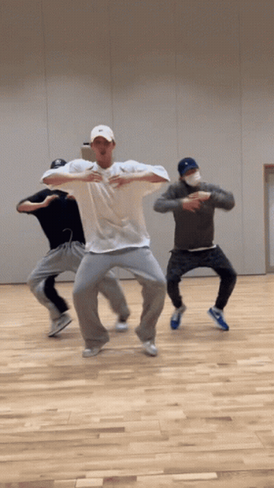 Group Of People Dancing On Wood Floor GIF