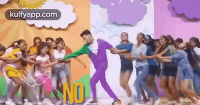 Group Of People Dancing Together GIF