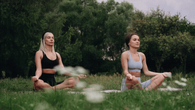 Group Of People Doing Yoga GIF