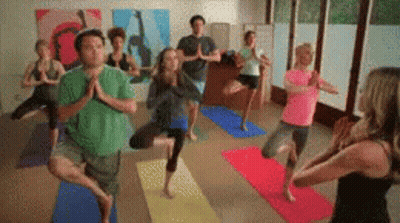 Group Of People Doing Yoga GIF