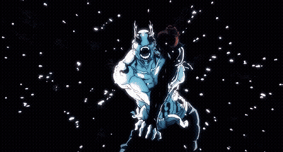 Group Of People Facing Monster GIF