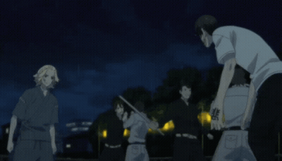 Group Of People Fighting In Dark Room GIF