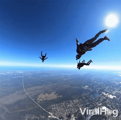 Group Of People Flying Through Air Viralhog GIF