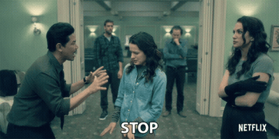 Group Of People Holding Stop Sign GIF