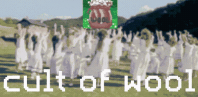 Group Of People In Field Cult Of Wool GIF