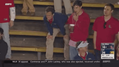 Group Of People In Stadium With ESPN Logo GIF