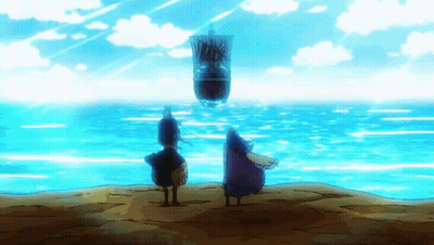 Group Of People Looking At Boat On Beach GIF
