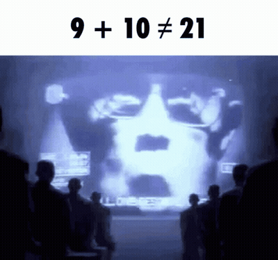 Group Of People Looking At Screen Saying 9 + 10 + 21 GIF