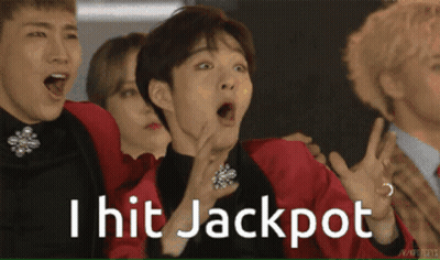 Group Of People Mouths Open I Hit Jackpot GIF