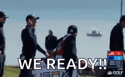 Group Of People On Golf Course We Ready GIF
