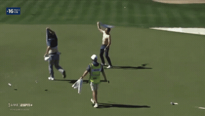 Group Of People On Golf Course With ESPN GIF