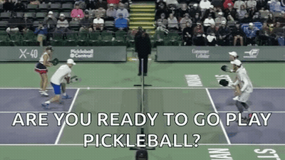 Group Of People Playing Pickleball GIF