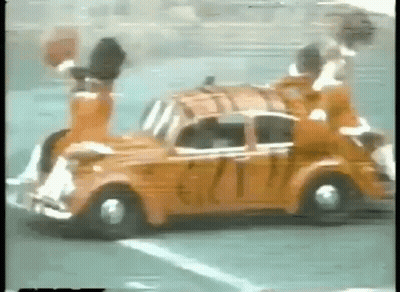 Group Of People Riding In Taxi Cab GIF
