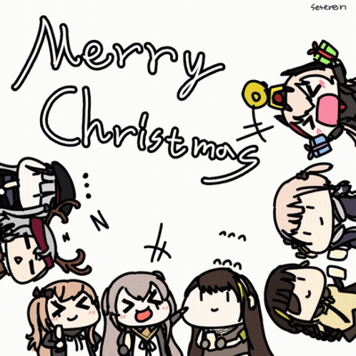 Group of People Saying Merry Christmas