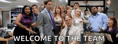 Group Of People Saying Welcome To The Team GIF