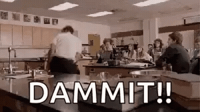 Group Of People Sitting In Classroom With Dammit GIF