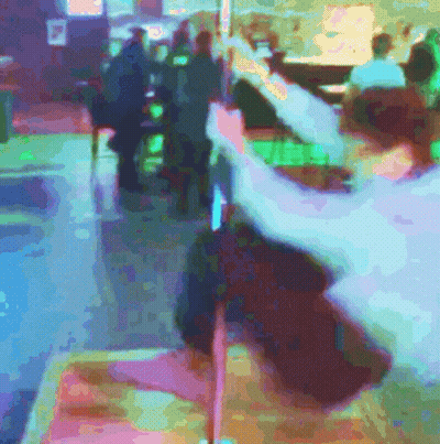 Group Of People Standing Around Table GIF