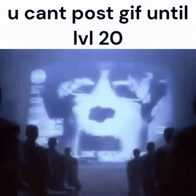 Group Of People Standing In Front Of Screen With Face GIF