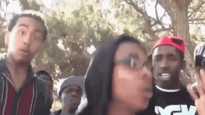 Group Of People Standing In Front Of Tree GIF