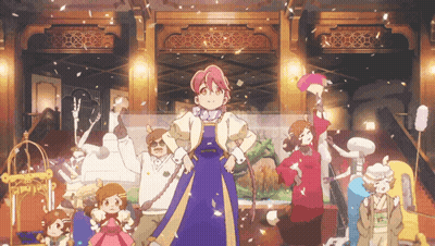 Group Of People Standing In Room With Tokyo Sign GIF