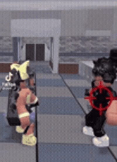 Group Of People Standing In Video Game GIF