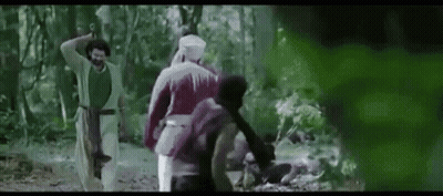 Group Of People Standing In Woods GIF