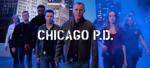 Group Of People Standing Next To Each Other With Chicago P.D GIF