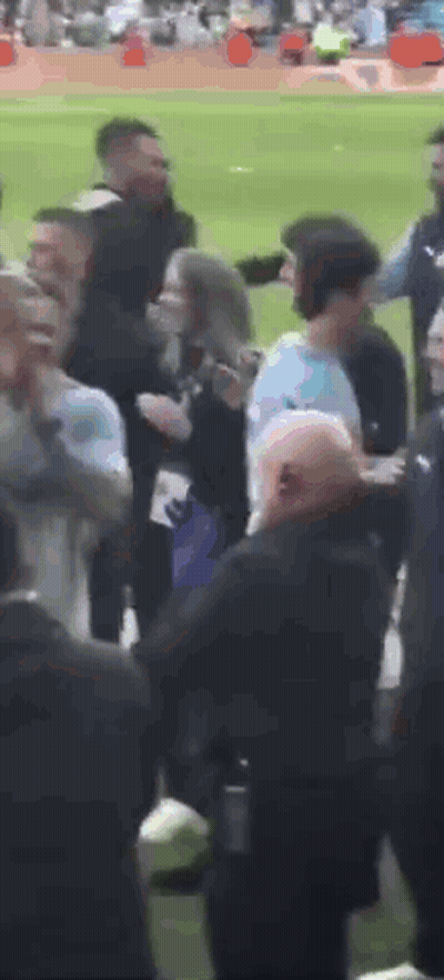 Group Of People Standing On Baseball Field GIF