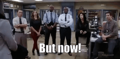 Group Of People Standing With But Now GIF